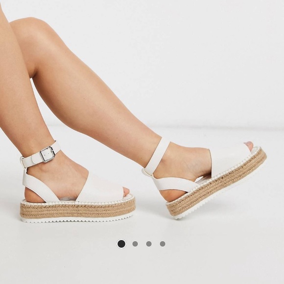 white platform sandals asos
